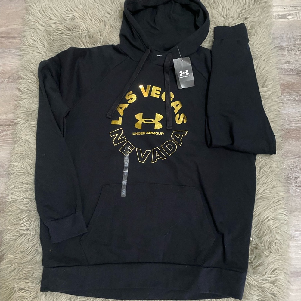 Under Armour Black Hoodie with Gold Print NWT